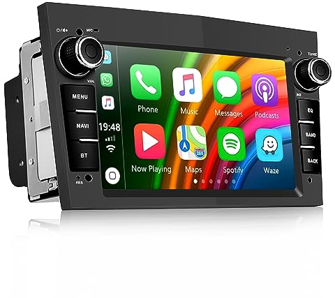 CAMECHO [Upgrade] 2+64GB Android 13 Wireless Carplay&Android Auto Autoradio mit Navi für Opel Corsa d/Astra h/Zafira b/Meriva/Vivaro,7 Zoll Touchscreen mit HiFi WiFi FM BT USB+Rückfahrkamera-Schwarz