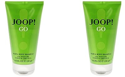 JOOP! Go! Shower Gel for him, Duschgel für Herren, mit holzig-fruchtigem Duft, für unkonventionelle Typen, 150ml (2er Pack)