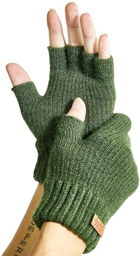 JYUYNY Fingerlose Handschuhe - Kaschmir Winter Warme Strick Handschuhe für Laufen, Radfahren, Fahren - Herren und Damen
