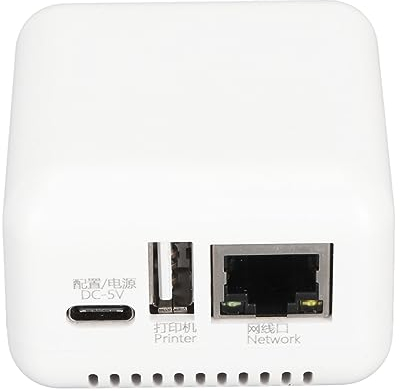 Pssopp LAN-Druckfreigabeserver, Plug-and-Play-USB-Druckserver, Leicht, 100–240 V, Unterstützt Bilddruck, Mehrere Schnittstellen für XP für Office (EU-Stecker 100-240 V)