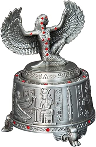 Spieluhren Musikbox Rotierende Metall-Retro-Spieluhr, ägyptische Fliegende Göttin, Spieluhr for Geburtstag, Weihnachten, Erntedankfest for die Familie Festivalgeschenk (Color : Red, Size : 8.5 * 12cm