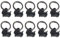 WNDUOKXH 10PCS L Track Single Stud Fitting Mit Runde Ring Spanngurte Runde Ring Motorrad Anhänger Anhänger Single Stud, Schwarz