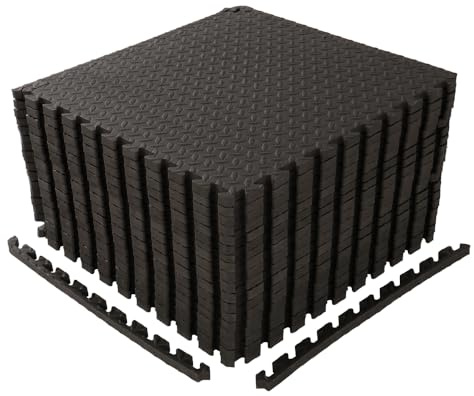 LEADZM 18-72 Bodenschutzmatte Set, Schutzmatten, 60 x 60 x 1 cm, EVA Turnmatten, Gymnastikmatten, Puzzlematten, Sportmatten, Trainingsmatten (36)