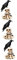 UKCOCO 3 Stk Schädellampe Halloween-Schädelfigur dekorative Lichter Ornament Modelle Halloween-Schädellichter Halloween-Nachtlichter Schreibtisch Statuette Balkenlicht Dekorationen