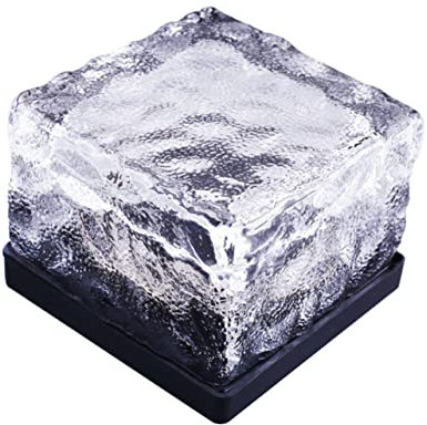 MAGICLULU Gehwegbeleuchtung Solarbetriebene Led Pflastersteine ​​für Den Gartenweg Solar-landschaftsleuchten Solar-led-Stein Solare Eisfelsen Solarziegel Geführt Solar-ziegellichter