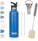 MINIW™ Trinkflasche Edelstahl 500ml 750ml, BPA-Frei Wasserflasche, Auslaufsicher Isolierflasche, Isolierte Thermoskanne, Thermosflasche für Sport, Fitness, Schule und Reisen (Navy Blau 0.75L)