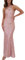 shownicer Robe de Soirée Paillettée Scintillante Femmes Robe Longue Sexy à Dos Nu et sans Manche Elegant Et Chic Brillants Robe De Bal Fete Cocktail A Rose M