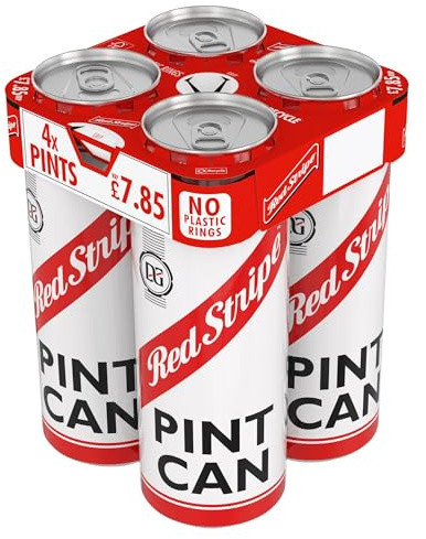Red Stripe Jamaican Lager Can 4x568ml Pint