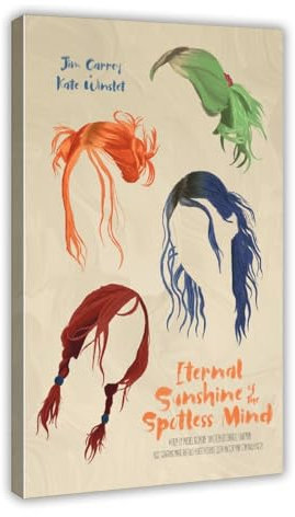 AMATWI Poster Eternal Sunshine of the Spotless Mind, 15 Stück, Leinwandposter, Schlafzimmer-Dekor, Sportlandschaft, Büro, Raumdekoration, Geschenk, Rahmen-Stil, 30 x 45 cm