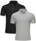 Djtnzdm Polo Shirts Mens Short Sleeve Classic Striped Designer Breathable Polo Tshirts Cotton Summer Tops for Men 3XL 2 Pieces Black Grey