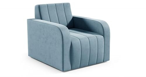 LIKMA Türkis OTTO Samt Sessel Wohnzimmer mit Armlehnen, Modern Relaxsessel 78x85x85 cm Komplett Montiert Schlafzimmer Armlehnensessel Polstersessel Velvet Armchair Living Room Stoff Jasmine 85