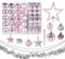 Agoer 60 Stück Weihnachtskugeln Rosa Set, Weihnachtsbaum Kugeln Kunststoff Christbaumkugeln Glitzer Rosa Weihnachtsbaumschmuck Outdoor für Neujahrsparty Hochzeit Feiertag Weihnachtsdeko