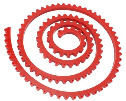 Fafeicy Woodworking Profiling Strip,PC Red Flexible Curve Template Guide Chain Driven Multi Point Fixing, Adjustable Fixed Complex Shape Contour Woodworking Tool for Transfer Patterns