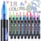 YITHINC Feutres Paillettes, Cadeau Fille 4-12 Ans, 18 Couleurs Stylo Paillette Marqueur Magique pour Anniversaire, Peinture, Bricolage Art Crafts, Idee Cadeau Ado Fille, Loisirs Créatifs Fille
