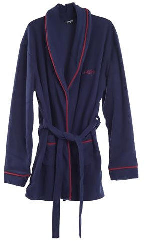 Viterbo Biancheria Giacca da Camera Uomo Invernale in Morbido Micropile LMW00326 (Navy, XL)