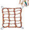 Rat Cage Accessories, Parrot Climbing Net Colorful Parrot Perch Rat Hammock Rope Perch with 4 Hooks Small Animal Supplies Rope Ladder for Parrot Bird Hamster Squirrel