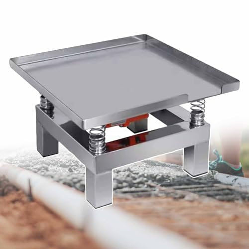 pealiritansemen Kleiner Rütteltisch Aus Beton, Elektrischer Betonrüttler, Vibrationsnivellierer Für Füllmaterial, Tragkraft 10 Kg/20 Kg, Motor Mit Kupferkern, Für Ingenieurteam, Labor,35cm