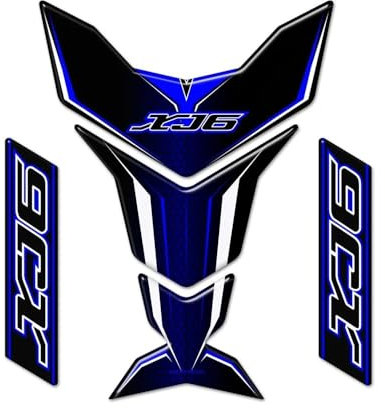 Pad Serbatoio Carburante Moto Moto Serbatoio Pad Lisca Di Pesce Olio Combustibile Kit Ginocchio Casco Adesivi Distintivo Dell'emblema Logo Protector Per Ya&maha XJ6 XJ6N XJ600 XJ650