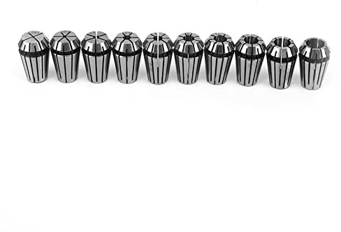 Glomora 10-teiliges Spannfutter-Präzisionsfederset, CNC-Gravierfräsmaschinen-Industriezubehör ER16, für CNC Graviermaschine und Fräsdrehwerkzeug 1/8~10mm