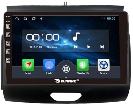 Quad Core 4G+64G Car CarPlay Android Auto 9 IPS Display Navigation Stereoanlage Touchscreen Haupteinheit Pad Tablet Rückfahrkamera GPS Radio Media Player für Ford Ranger 2015-2021