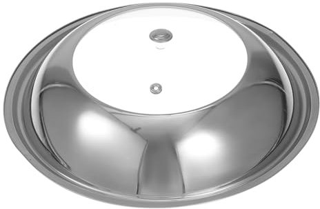 Didiseaon Coperchio Acciaio Inossidabile Per Wok e Pentole Copertura Antiscottatura Ventilata e Facile Da Pulire Adatta Pentole