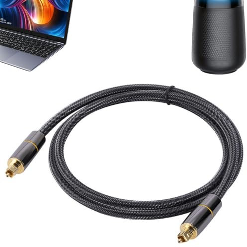 Genérico Cable óptico para altavoces, TV Cable de audio óptico | Cable de fibra óptica multipropósito | Suministros de altavoces, cable de salida de señal para sistemas estéreo, amplificadores