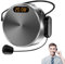 Amplificador de Voz,Wireless Altavoz con Microfono Inalambrico,Amplificador de Voz Bluetooth Portátil,PA Sistema de Microfono Recargable para Profesores,Guías Turísticos,2600mAh
