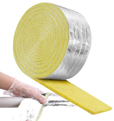 Isolation Pour Tuyaux | 10 m de Protection Ignifuge,Enveloppe Isolante,pour CVC Climatisation Tuyauterie Industrielle Distribution Eau Chaude Camping-Car Maison Toit Mur Sous-sol