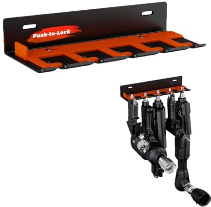Druckluftwerkzeug Halter 5 Schlitze,Luftwerkzeugständer Schiebeverriegelung | Pneumatische Werkzeuge Wandhalterung für Luftkompressorwerkzeuge,Pneumatische,für Garage,Werkstatt,Autoreparatur，Eisen