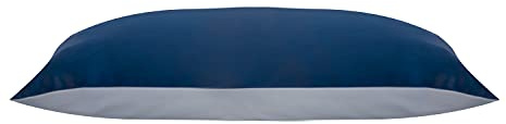 Jasmine Silk 100% Pure Mulberry Silk 19 Momme Charmeuse Silk Pillowcase With Cotton underside for Hair and Skin 1pc 50 x 75 cm Hypoallergenic Envelope Closure (Navy)