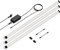 parlat LED Unterbau-Leuchte SIRIS, Eckmontage, flach, je 90cm, je 1044lm, weiß 3er Set