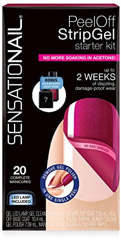 Sensationail Peel-Off Strip Gel Starter Kit – Raspberry Wine