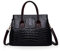 NICOLE & DORIS Taschen Handtaschen designer taschen Krokodil Top umhängetasche luxuriöse ledertasche damen PU Leder Schwarz