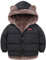 JiAmy Bébé Hiver Polaire Manteau Enfants Garçons Veste Outwear Les Filles Rembourré Vêtements Noir 5-6 Ans
