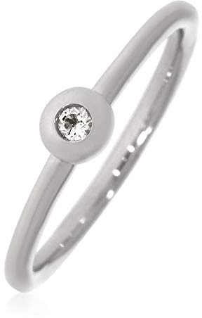 XEN Ring mit 2 mm Weißtopas ca. 0,04 ct. rhodiniert 52 (16.6)
