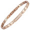 bracelets magnétiques en or rose pour femmes avec pierres CZ 24cm / 8mm