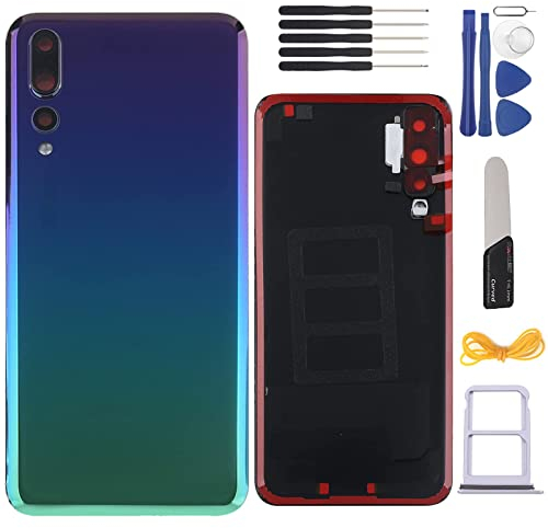 YHX-OU 6,1 Zoll Akkudeckel passend für Huawei P20 Pro Ersatz-Abdeckung + Installationswerkzeug (Aurora Blue)
