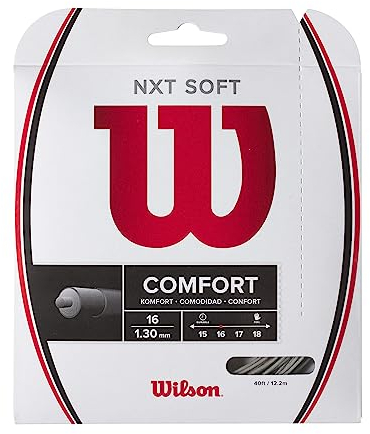 Wilson Set di Corde da Tennis NXT Soft 16, per Racchette da Tennis, Diametro 1.30 mm, Argento, WR830510316