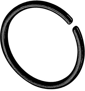 Taffstyle Piercing Continuous Ring Fake Klemmring Dünn Septum Tragus Helix Nase Lippe Ohr Nasenring Ohrpiercing Hoop Clip On Schwarz 0,8mm x 6mm