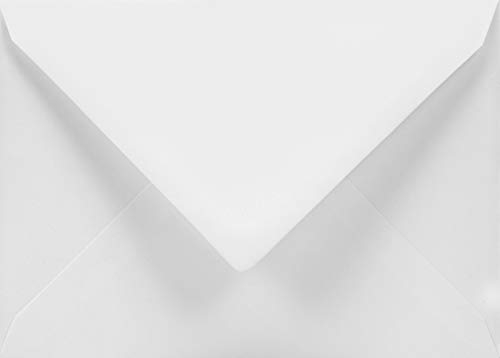 Netuno 25 Weiß Brief-Umschläge DIN C6 114 x 162 mm 120g Aster Smooth White Briefumschläge ohne Fenster für Einladungskarten Hochzeit Geburtstagskarten Glückwunschkarten Einladungsumschläge Papier