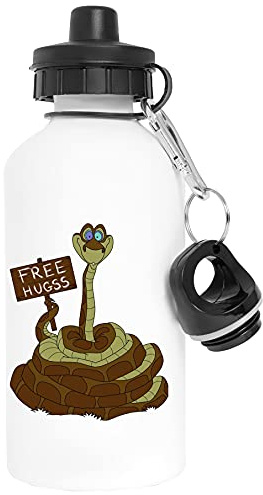 VENDAX Free Hugss Aluminium White Water Bottle With Screw Cap