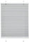 Victoria M. Indiva Lite Plissee Klemmfix Ohne Bohren mit Klemmträgern Sichtschutz, Sonnenschutz Fenster, Lichtdurchlässig, 60 x 120 cm, hellgrau