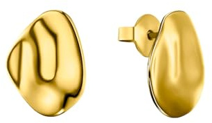 s.Oliver Ohrstecker Edelstahl Damen Ohrschmuck, 1,5 cm, Gold, Kommt in Schmuck Geschenk Box, 2033899