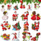 Woanger 36 Pcs African American Christmas Wooden Nutcracker Ornaments, Black Santa, Hanging Decorations for Tree, Home, Kitchen, Xmas