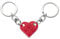 Porte-Clés en Forme Coeur, 2 Pièces Porte Clé Coeur Couple Porte-Clés pour Petit Ami Cadeau Porte-Clés Décorations Coeur Cadeau Saint Valentin pour Petite Amie Petit Ami (Rouge clair)
