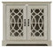 GFW + Amelie 2 Door Sideboard Cabinet with Shelf & Glass Doors For Living Room & Dining Room Wood Dusty Grey Oak 75.4 x 82.5 x 40cm 2 Door