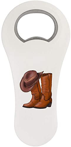 Azeeda 'Cowboy Boots & Hat' Bottle Opener Fridge Magnet (BO00072089)