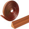 5M Flexible Deckenleisten Selbstklebend Caulk Strip, PVC Dreieck Zierleiste Wandleiste Deckenkanten Fliesenkantenleiste, für Schrank, Boden, Arbeitsplatten, Wandkanten (braun)