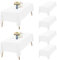 6er-Set Weiße Tischdecken Rechteck 153 x 260 cm, wasserdichte Polyester Weiße Tischdecken für 6ft Tisch, Waschbar Rechteckige Tischdecke für Party Hochzeit Buffet Camping Restaurant(60x102in)