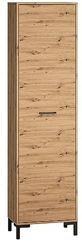 Lomadox Garderobenschrank, ausziehbare Kleiderstange, Artisan Eiche Nb., B/H/T ca. 55/200/34 cm